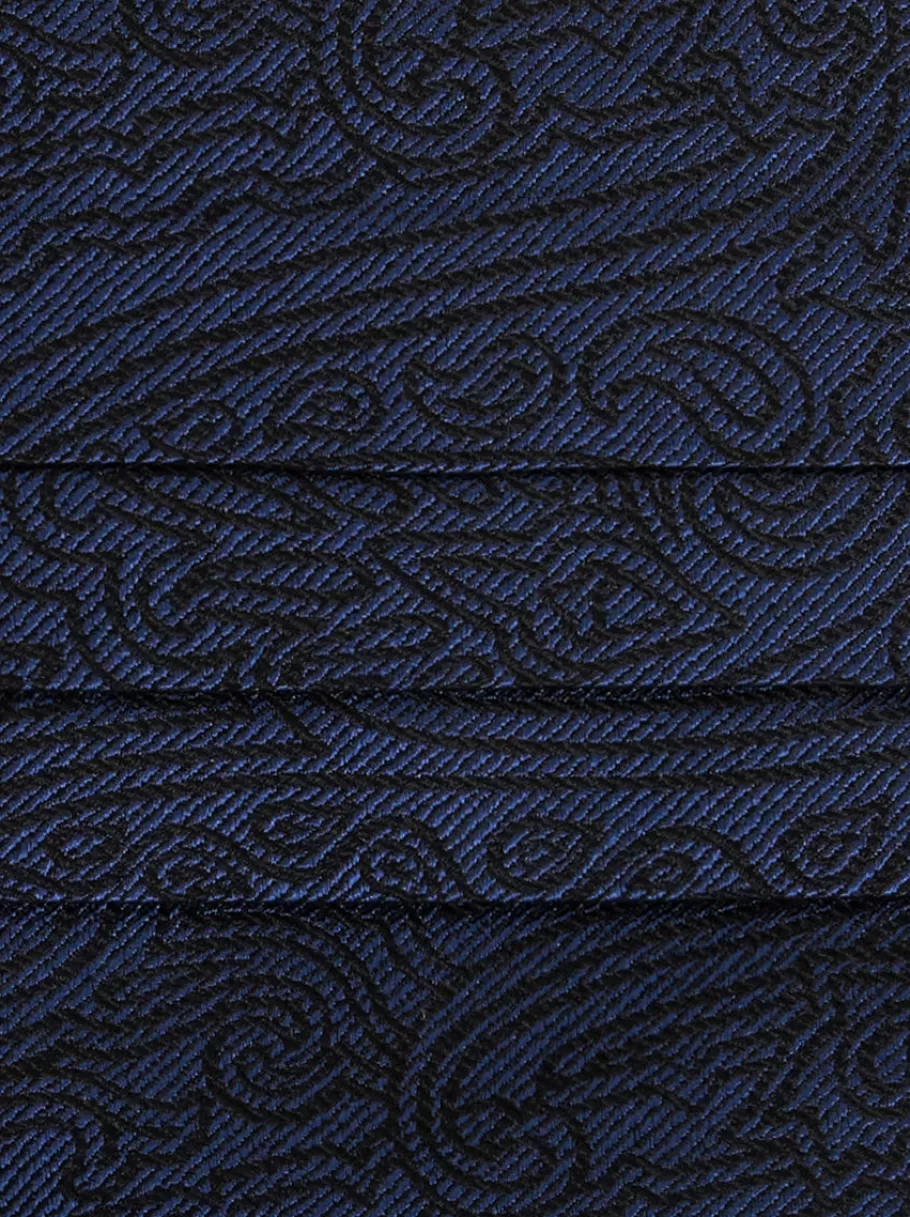 Autres Accessoires^ETRO BANDEAU DE SMOKING AVEC DESSINS PAISLEY BLEU