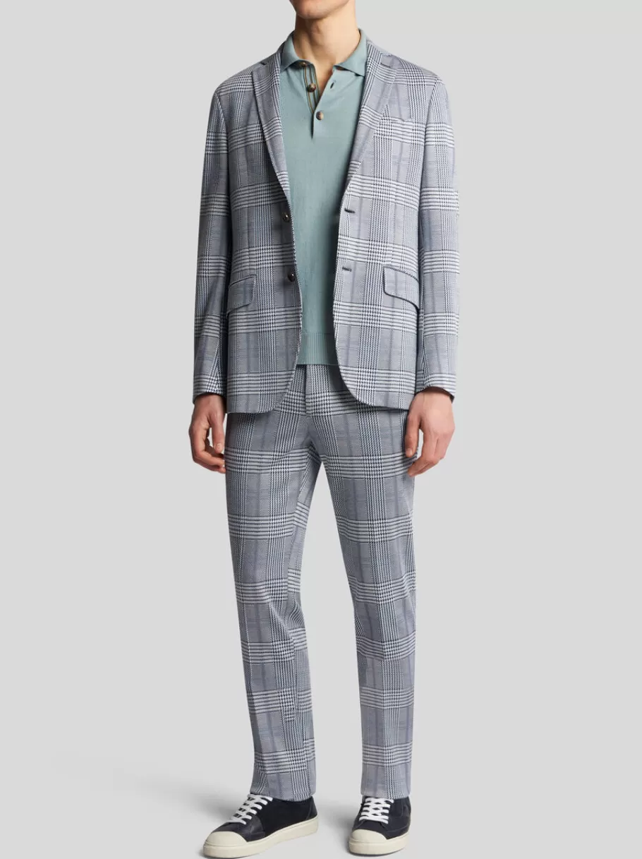 Vestes^ETRO BLAZER À CARREAUX BLEUMARINE