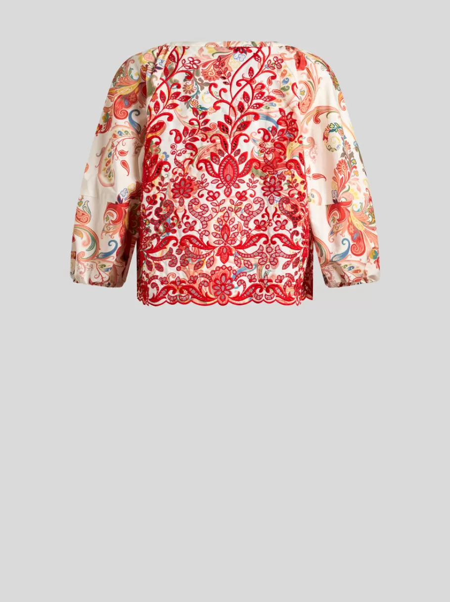 Chemises Et Blouses^ETRO BLOUSE EN POPELINE À IMPRIMÉ PAISLEY BLANC