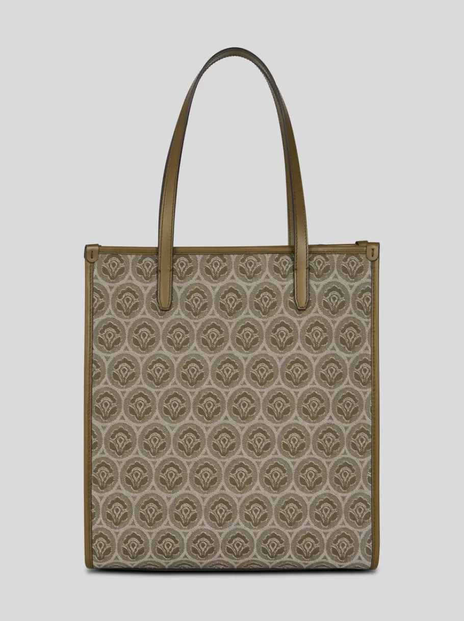 Etro Love Trotter | Etro Love Trotter^ETRO CABAS LOVE TROTTER EN DENIM JACQUARD MODÈLE MOYEN VERT