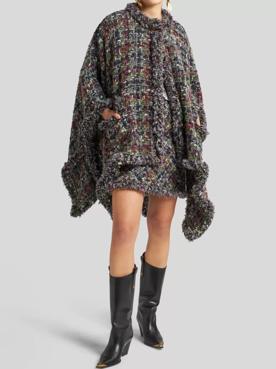 Capes Et Ponchos^ETRO CAPE EN BOUCLETTE MULTICOLORE