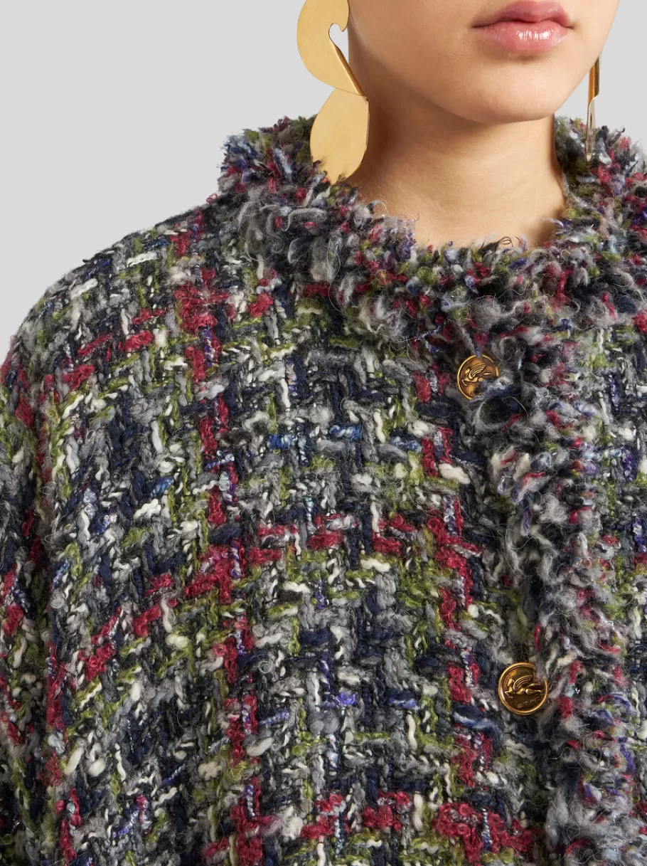 Capes Et Ponchos^ETRO CAPE EN BOUCLETTE MULTICOLORE