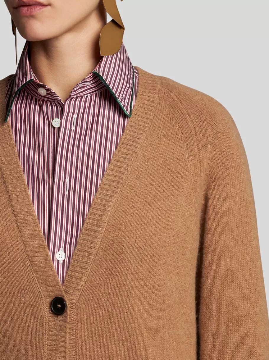 Maille^ETRO CARDIGAN EN CACHEMIRE BEIGE