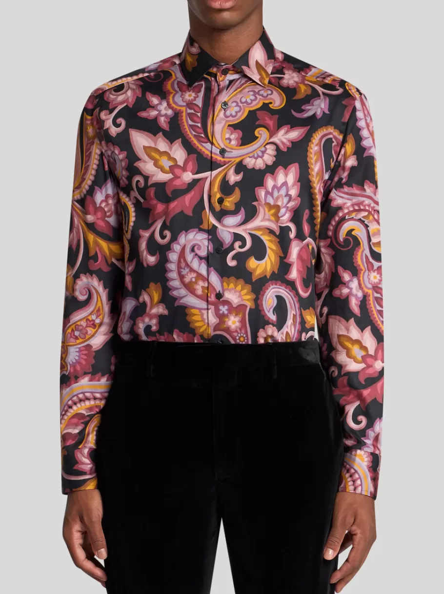 Chemises^ETRO CHEMISE À IMPRIMÉ FLORAL NOIR