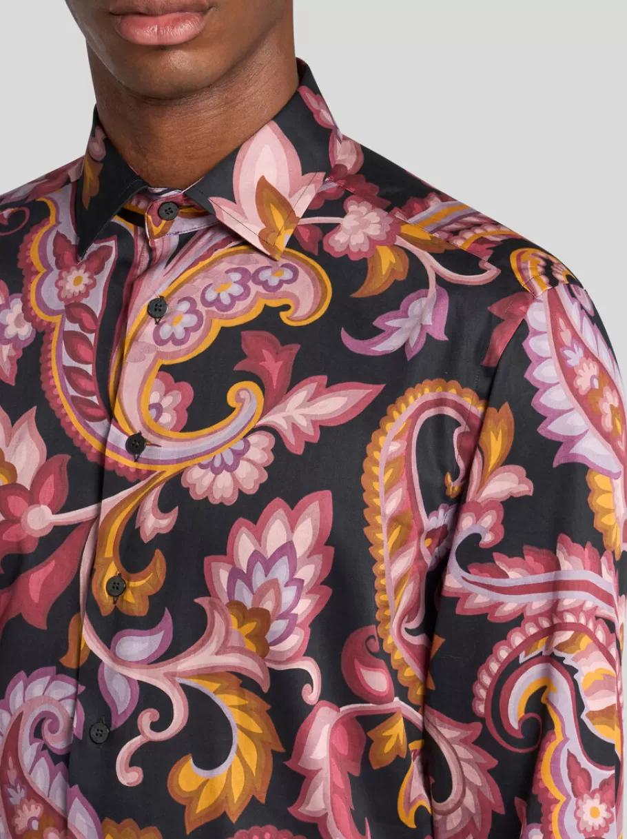 Chemises^ETRO CHEMISE À IMPRIMÉ FLORAL NOIR