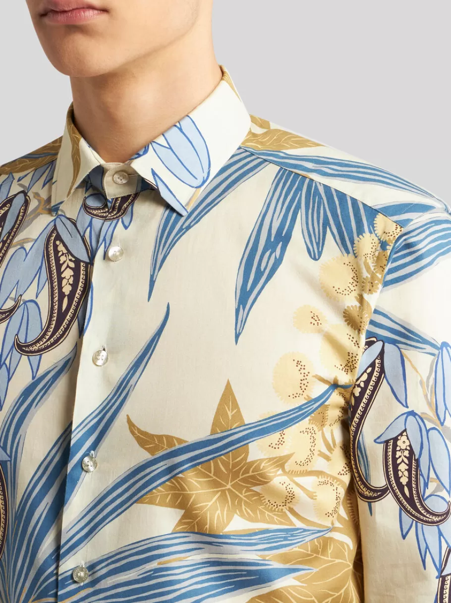 Chemises^ETRO CHEMISE À IMPRIMÉ PAISLEY FEUILLAGE MULTICOLORE