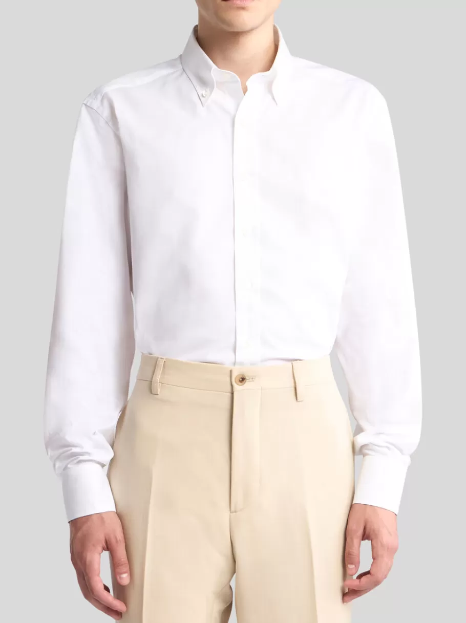 Chemises^ETRO CHEMISE À LOGO AVEC COL À POINTES BOUTONNÉES