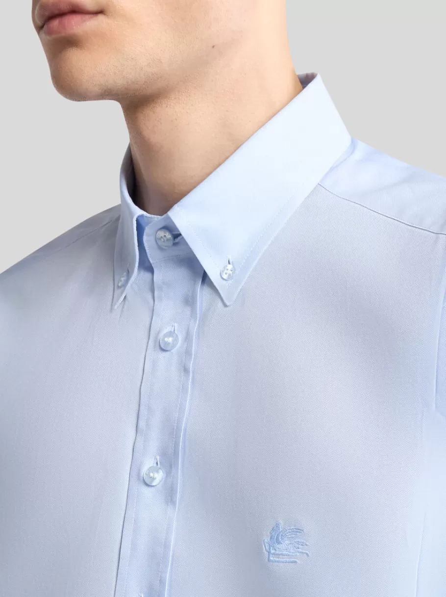 Chemises^ETRO CHEMISE À LOGO AVEC COL À POINTES BOUTONNÉES