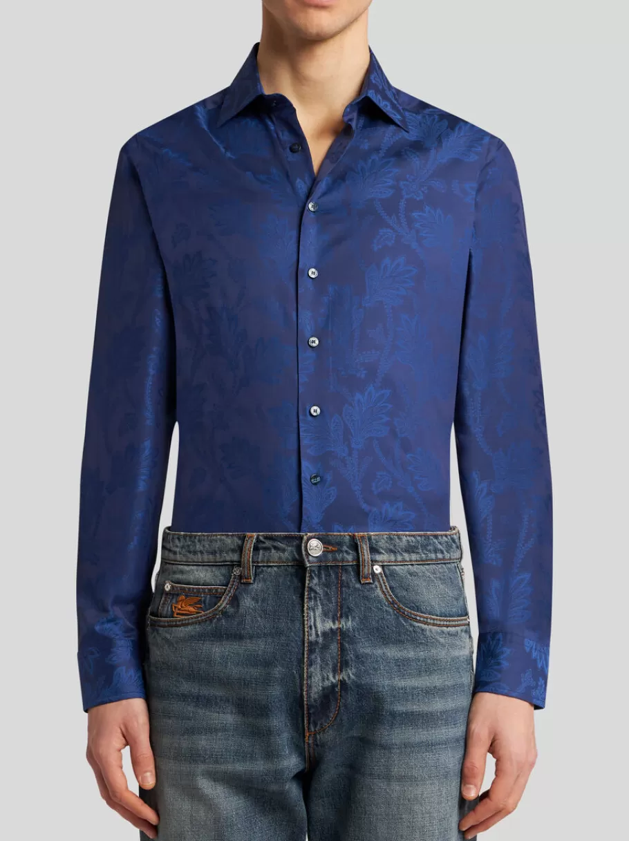 Chemises^ETRO CHEMISE À MOTIF PAISLEY BLEUMARINE