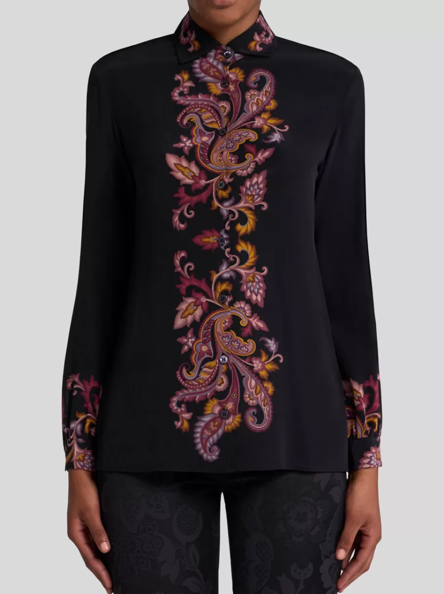 Chemises Et Blouses^ETRO CHEMISE EN SOIE IMPRIMÉE NOIR