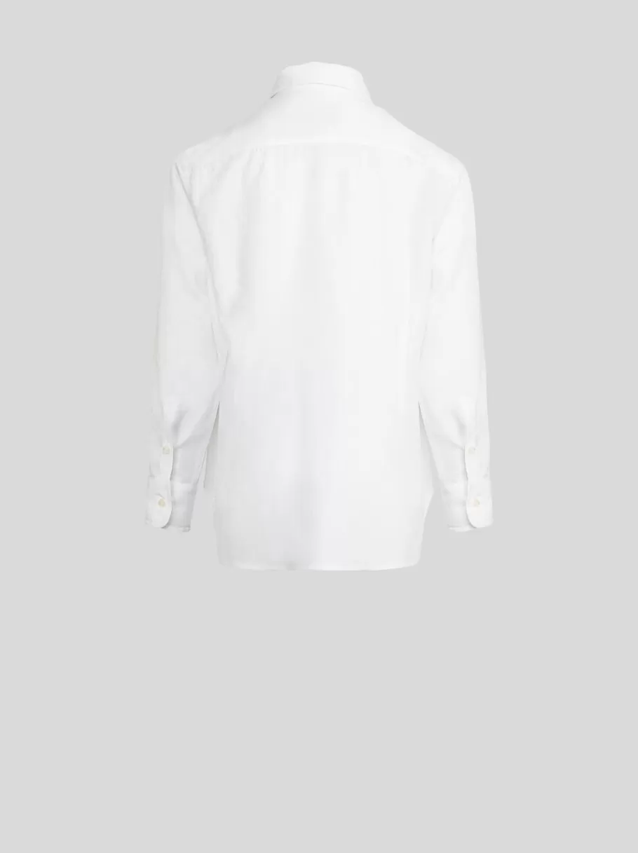Hauts^ETRO CHEMISE JACQUARD ENFANT BLANC