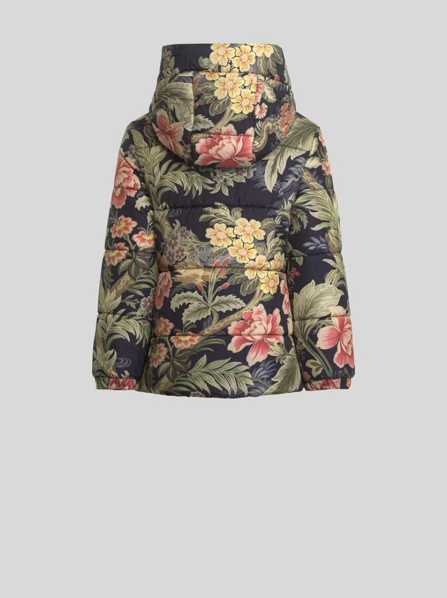 Hauts^ETRO DOUDOUNE À FLEURS ENFANT BLEUMARINE