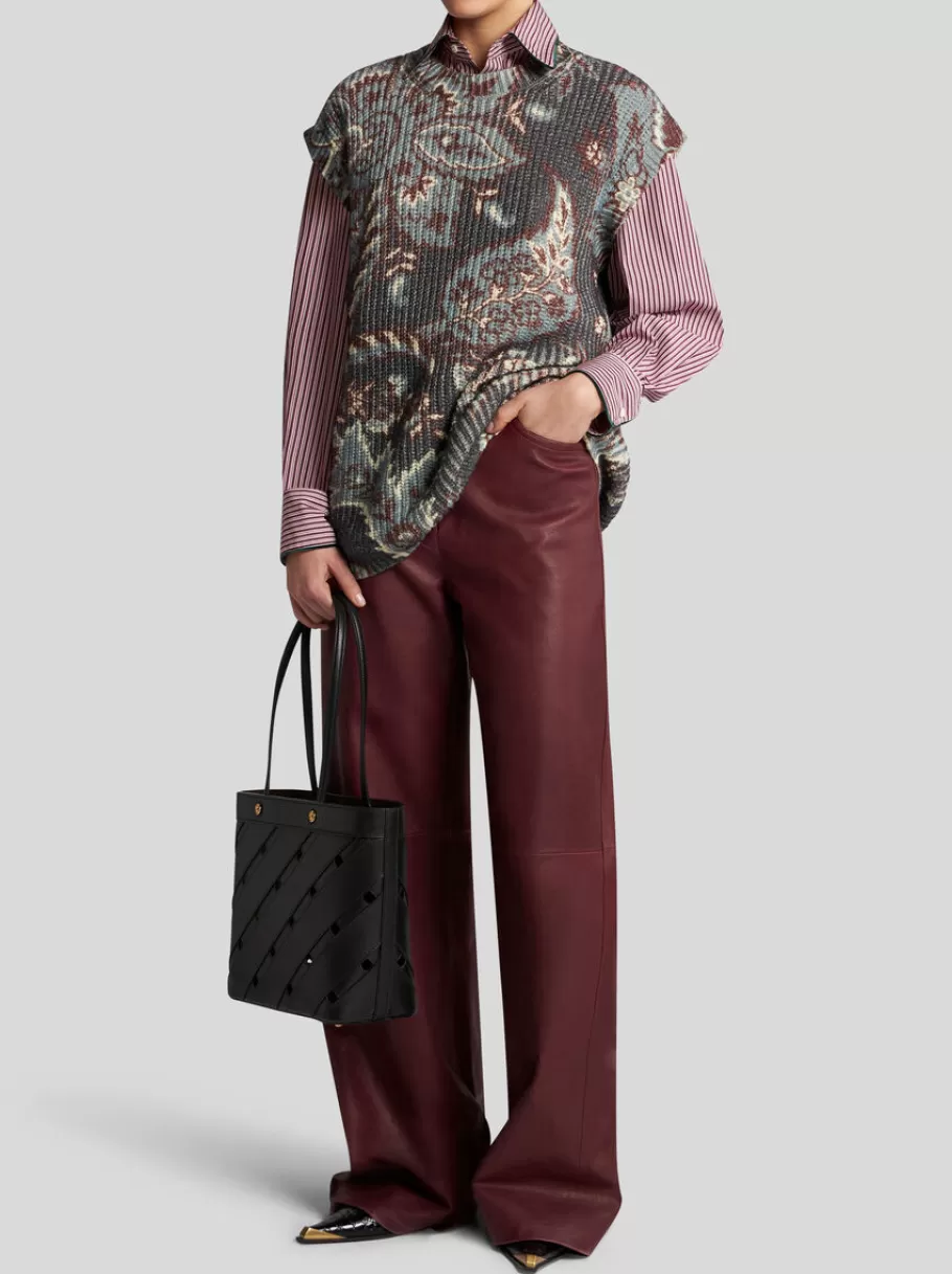 Maille^ETRO GILET TRICOTÉ EN LAINE BLEUMARINE