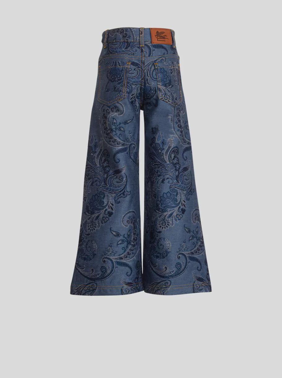 Pantalons, Shorts Et Jupes^ETRO JEAN PAISLEY ENFANT BLEUMARINE
