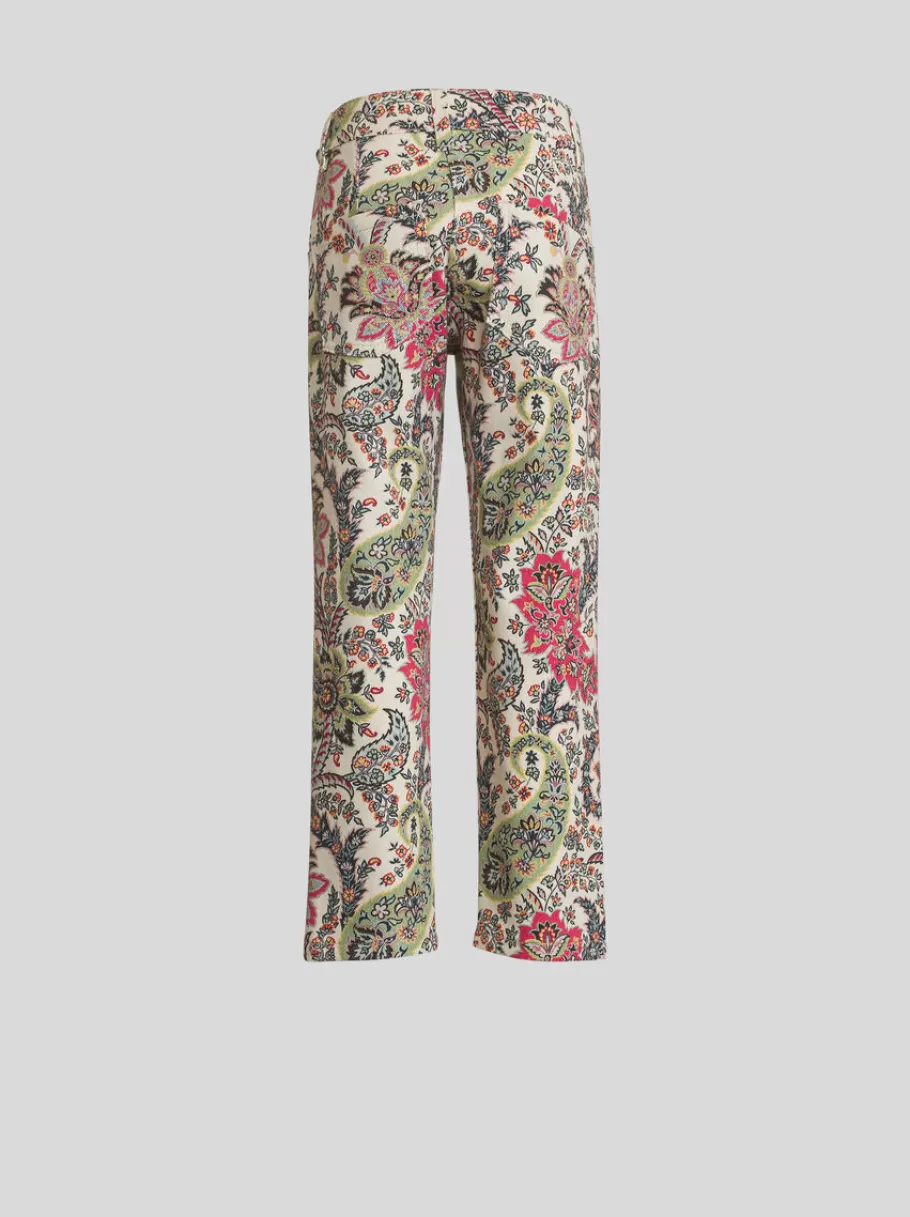 Pantalons, Shorts Et Jupes^ETRO JEAN PAISLEY ENFANT BLANC