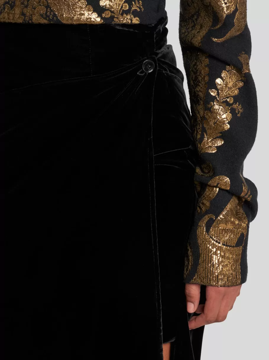 Jupes^ETRO JUPE EN VELOURS NOIR