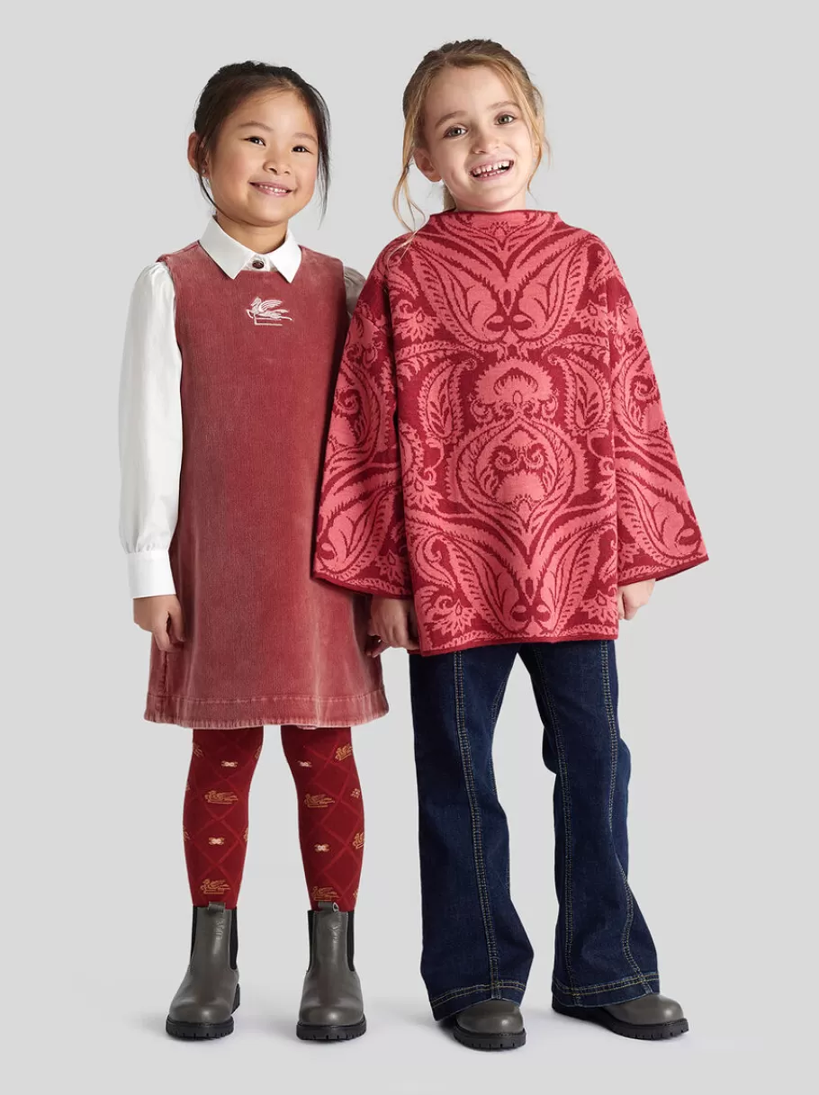 Hauts^ETRO PONCHO PAISLEY ENFANT ROUGE