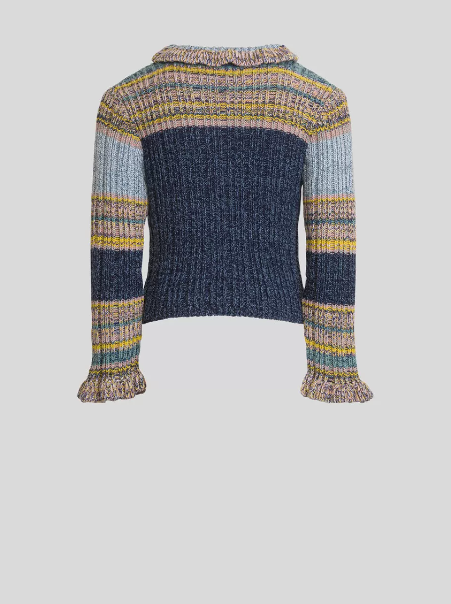 Hauts^ETRO PULL À RAYURES ENFANT BLEUMARINE