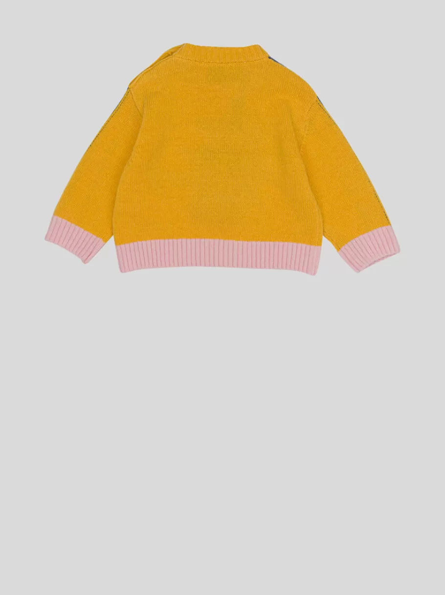 Layette Fille 1-9 Mois^ETRO PULL BÉBÉ JAUNE
