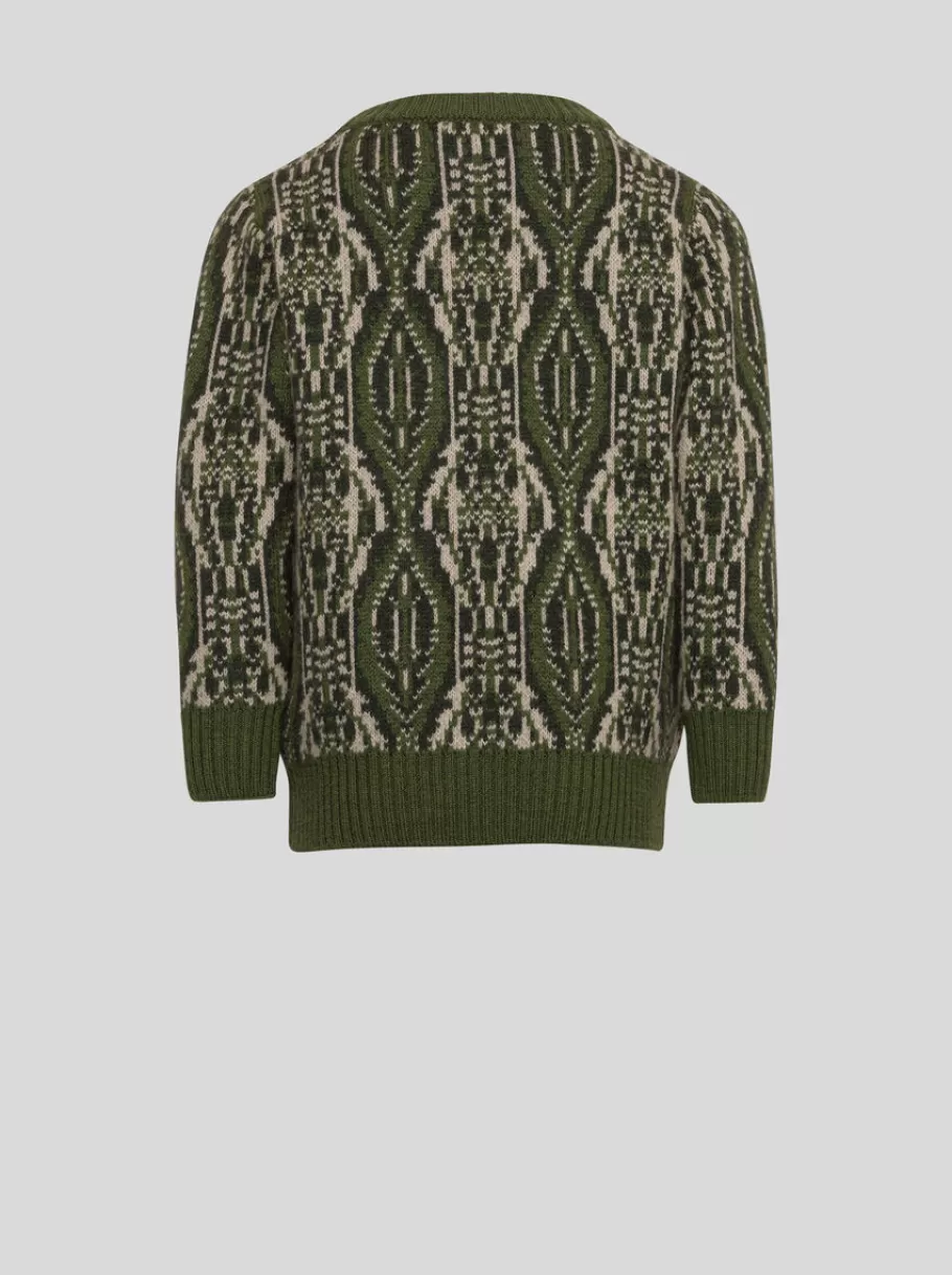 Hauts | Hauts^ETRO PULL JACQUARD ENFANT VERT