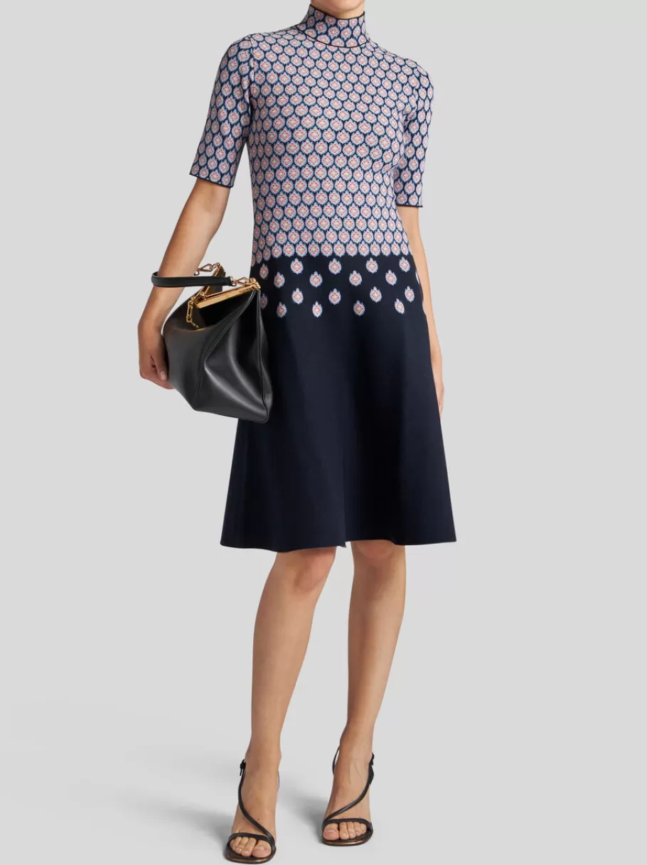 Robes | Maille^ETRO ROBE MIDI EN JACQUARD BLEUMARINE