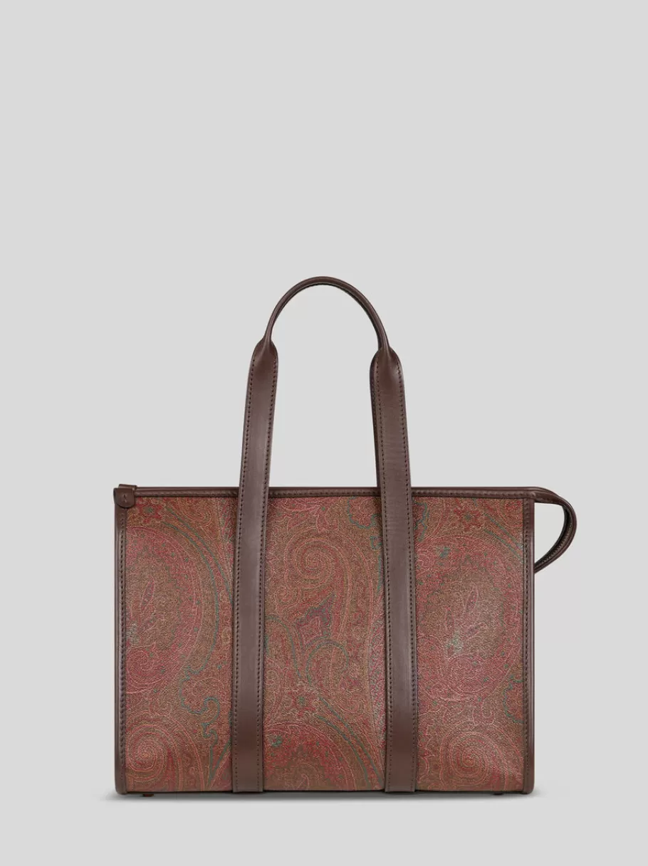 Etro Arnica | Etro Arnica^ETRO SAC À MAIN PAISLEY MODÈLE MOYEN MARRON
