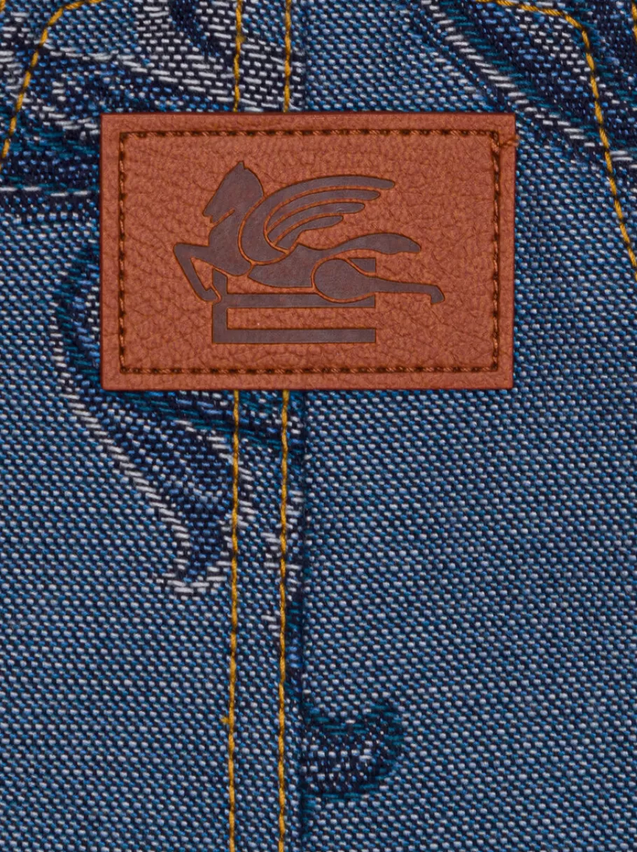 Layette Fille 12-36 Mois | Layette Fille 1-9 Mois^ETRO SALOPETTE JACQUARD BÉBÉ BLEUMARINE