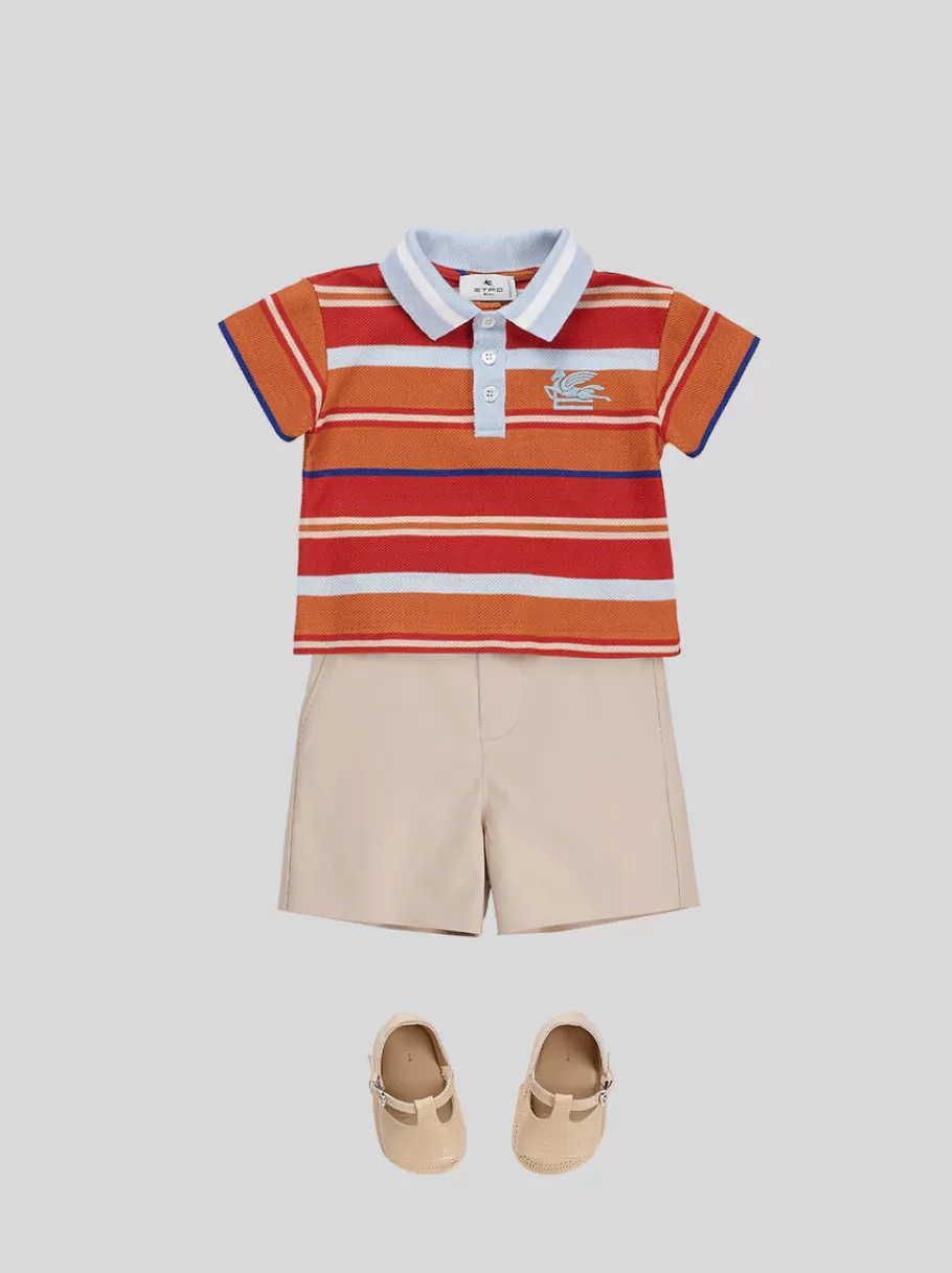 Layette Garçon 1-9 Mois | Layette Fille 1-9 Mois^ETRO SANDALES EN CUIR AVEC PEGASO BÉBÉ BEIGE