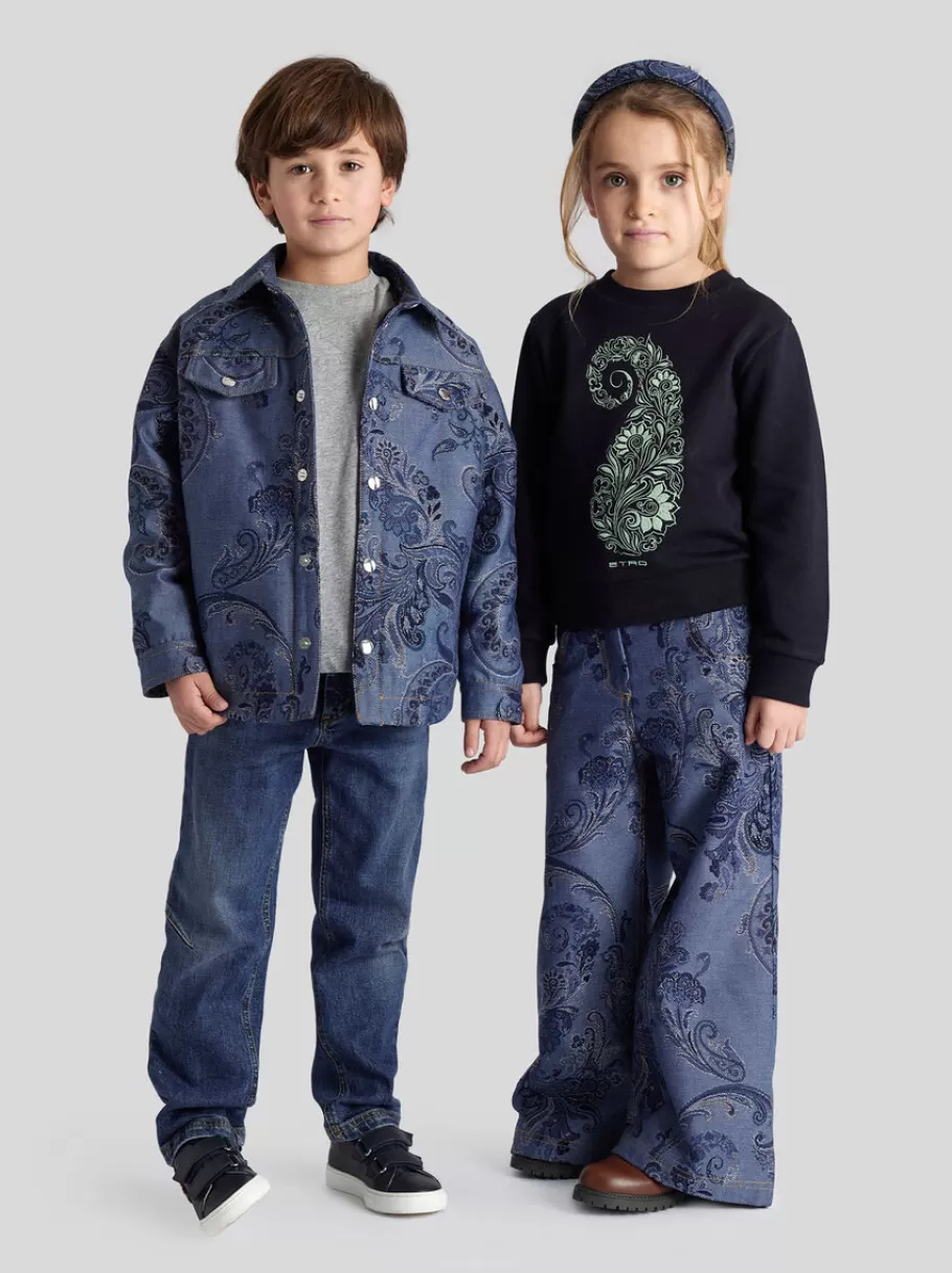 Hauts^ETRO SWEAT-SHIRT BRODÉ ENFANT BLEUMARINE
