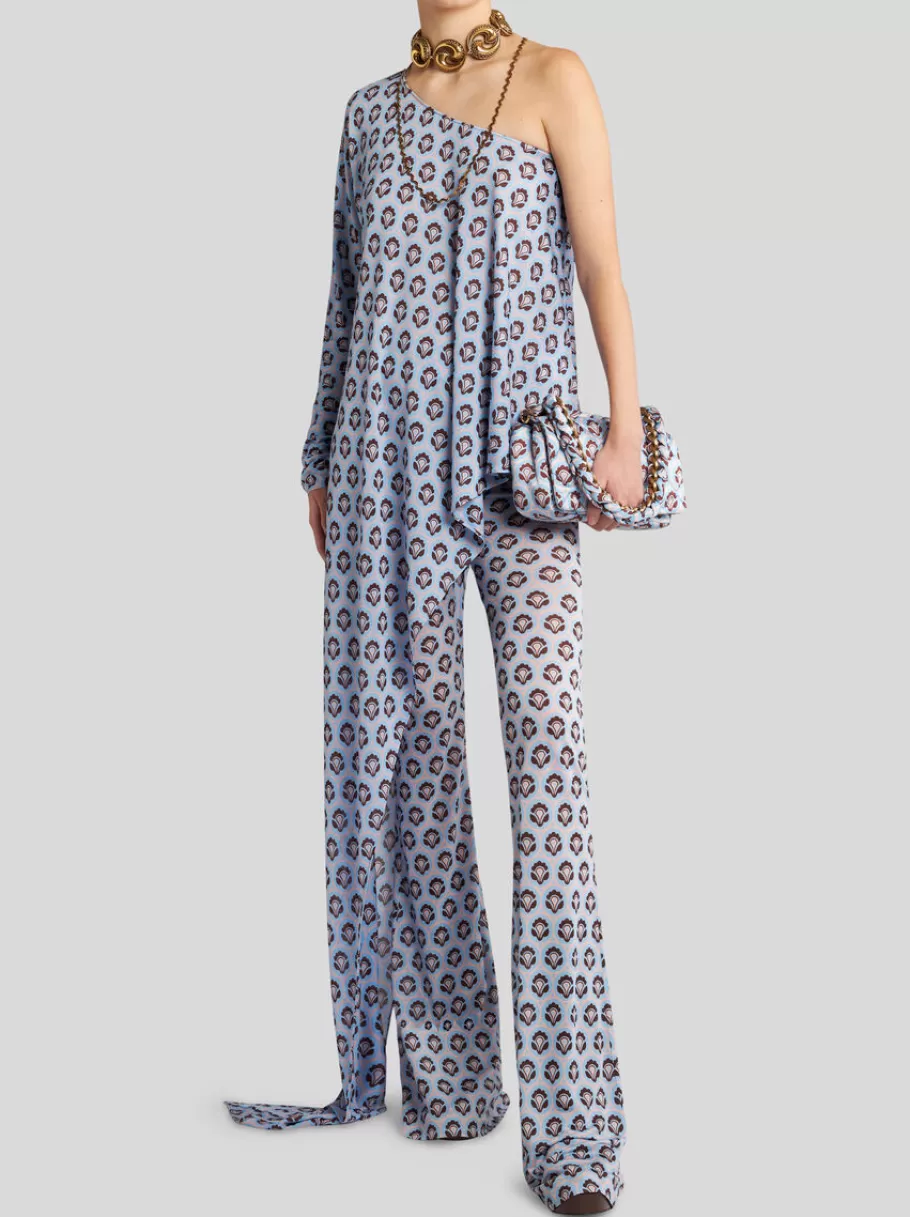 Tops^ETRO TOP ASYMÉTRIQUE EN JERSEY LÉGER BLEU