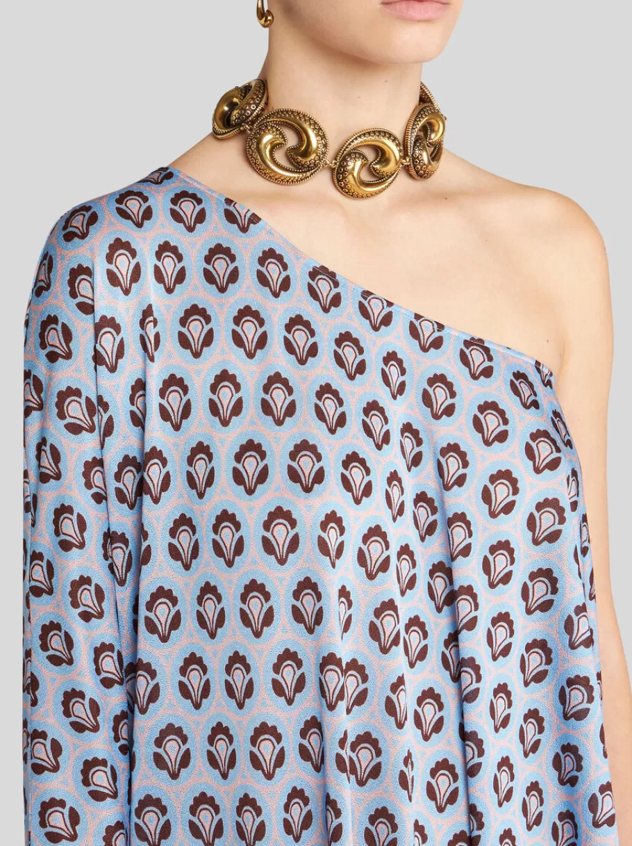 Tops^ETRO TOP ASYMÉTRIQUE EN JERSEY LÉGER BLEU