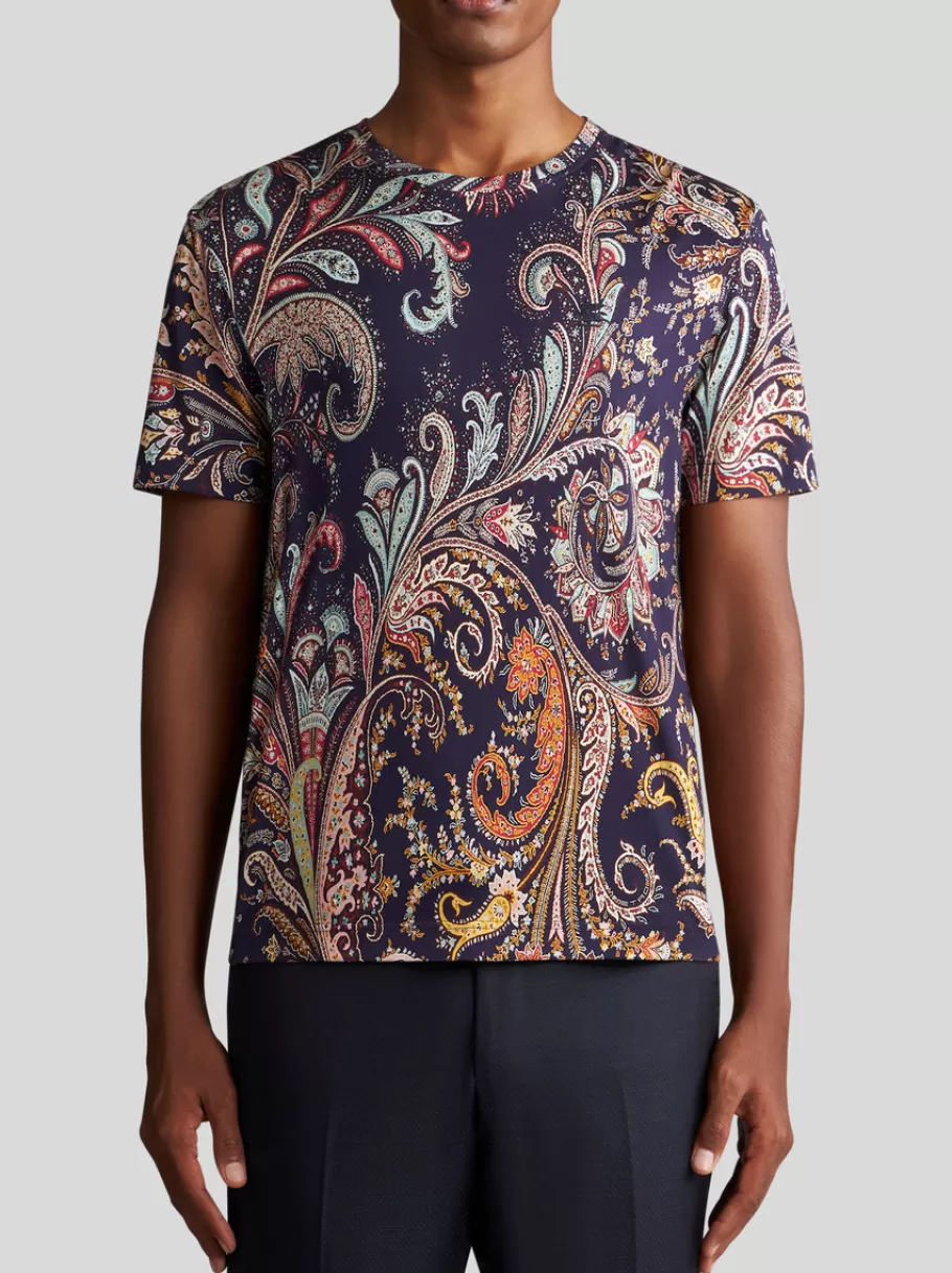T-Shirt Et Sweat-Shirts^ETRO T-SHIRT À IMPRIMÉ PAISLEY ET LOGO