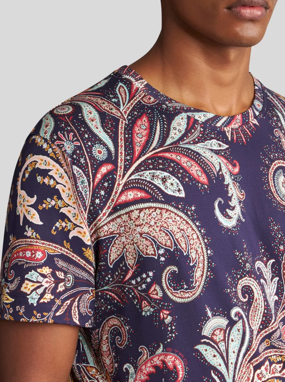 T-Shirt Et Sweat-Shirts^ETRO T-SHIRT À IMPRIMÉ PAISLEY ET LOGO