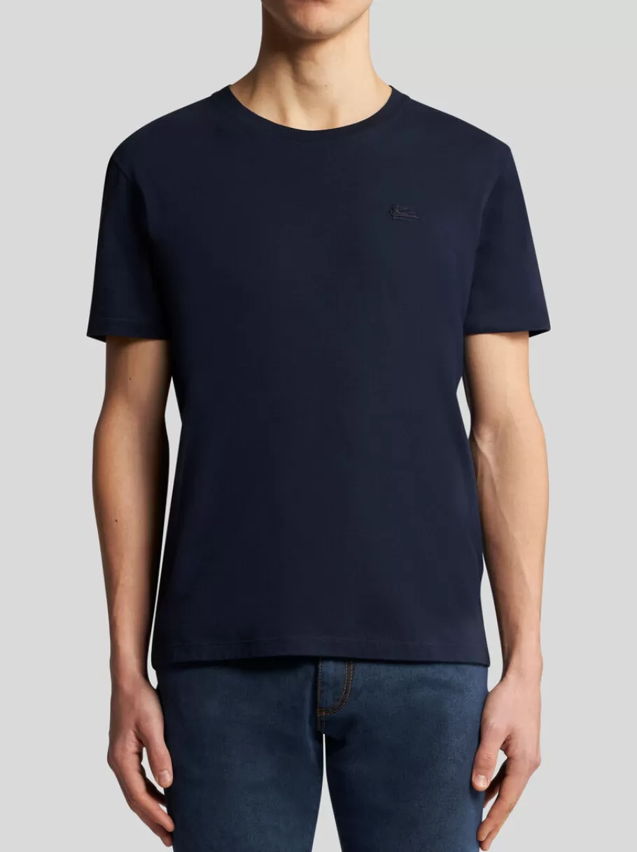 T-Shirt Et Sweat-Shirts^ETRO T-SHIRT AVEC BRODERIE NOIR