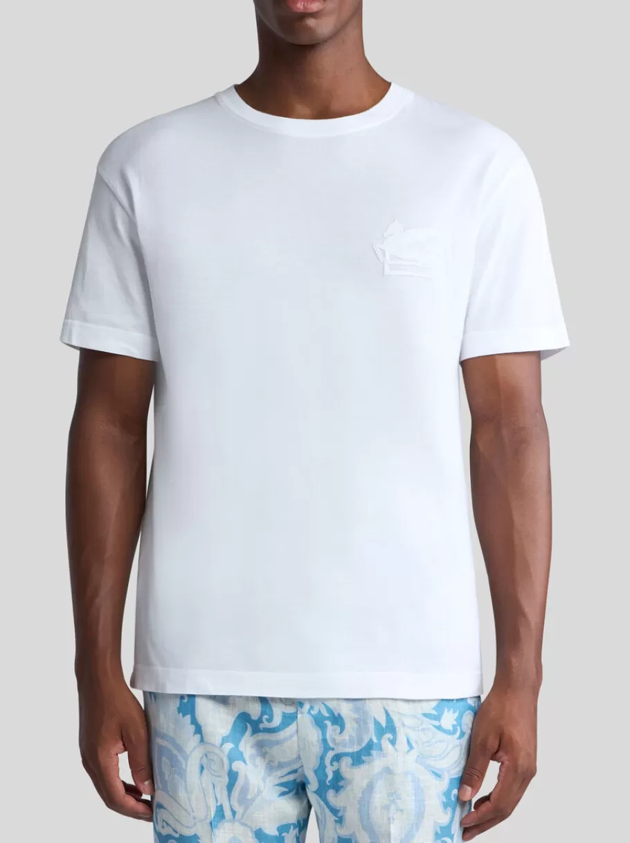 T-Shirt Et Sweat-Shirts^ETRO T-SHIRT AVEC BRODERIE PEGASO