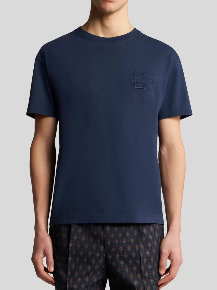 T-Shirt Et Sweat-Shirts^ETRO T-SHIRT AVEC BRODERIE PEGASO