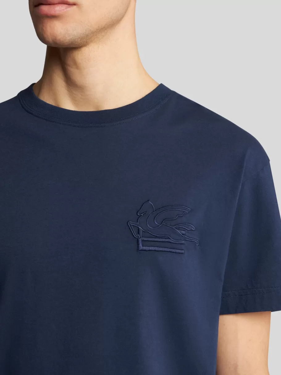 T-Shirt Et Sweat-Shirts^ETRO T-SHIRT AVEC BRODERIE PEGASO
