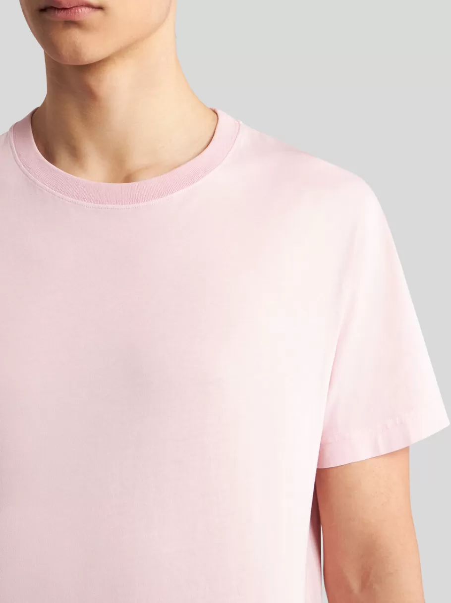 T-Shirt Et Sweat-Shirts^ETRO T-SHIRT EN COTON AVEC BRODERIE ROSE
