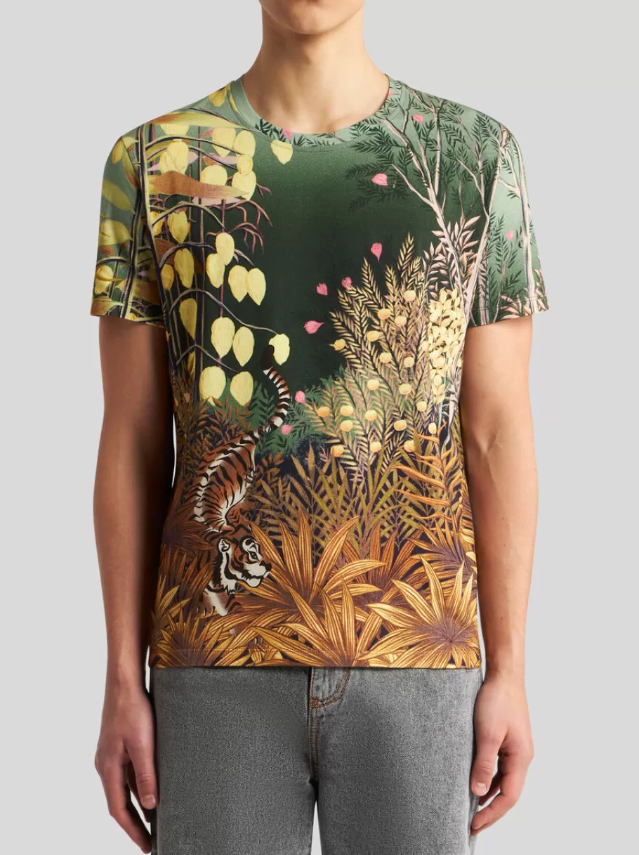 T-Shirt Et Sweat-Shirts^ETRO T-SHIRT EN COTON IMPRIMÉE MULTICOLORE