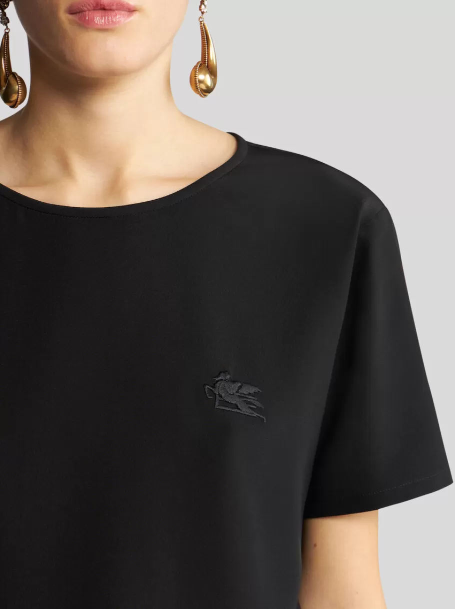 Sweat-Shirts Et T-Shirts | Tops^ETRO T-SHIRT EN CRÊPE DE CHINE